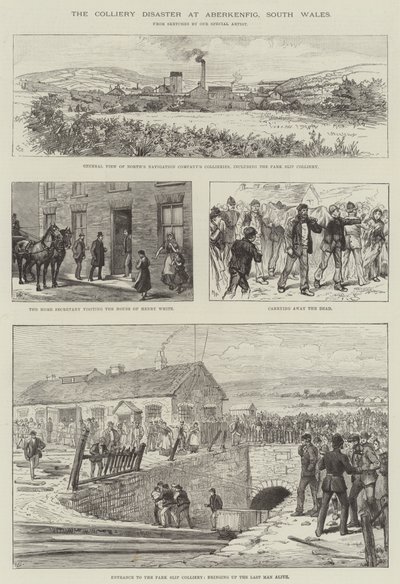 The Colliery Disaster at Aberkenfig, South Wales by Melton Prior